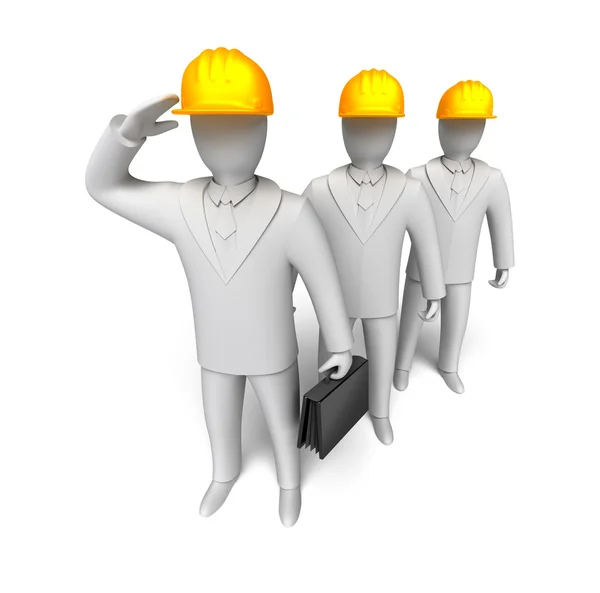 Work team ready to work, 3D man — Stock Photo, Image