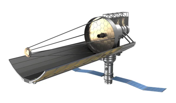 スペース望遠鏡 ower 白。自分のデザイン. — ストック写真