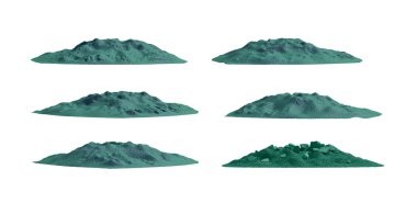 izole tropikal dağ seti