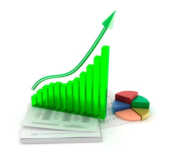Wykres analizy biznesowe — Zdjęcie stockowe