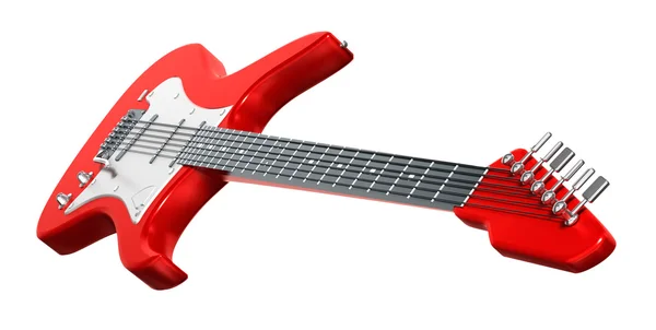 Elektro gitar. 3D görüntü. kendi tasarım — Stok fotoğraf