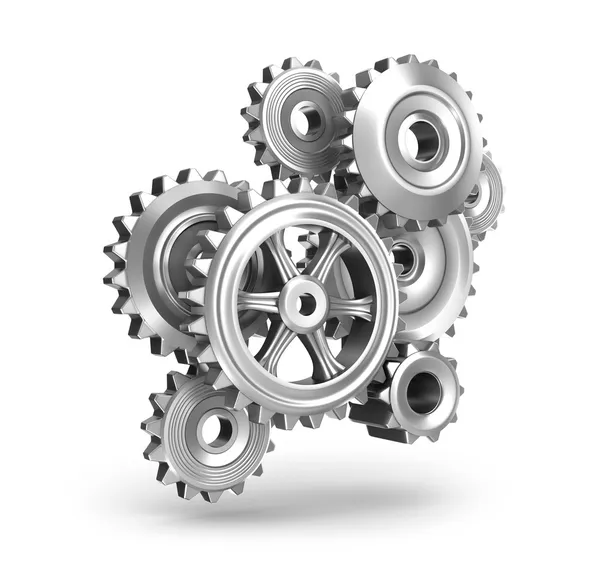 Steel gear wheels concept — Stock Photo, Image