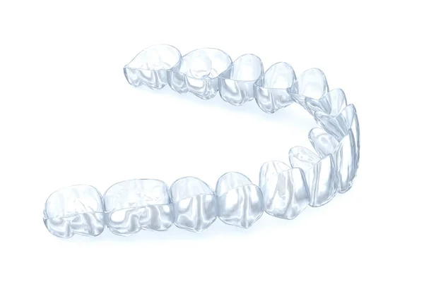 Invisalign Braces Invisible Retainer White Medically Accurate Dental Illustration — Stock Photo, Image