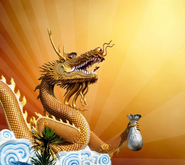 arka plan üzerinde Dragon