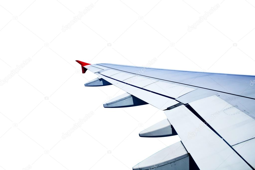 plane wing isolated on white background