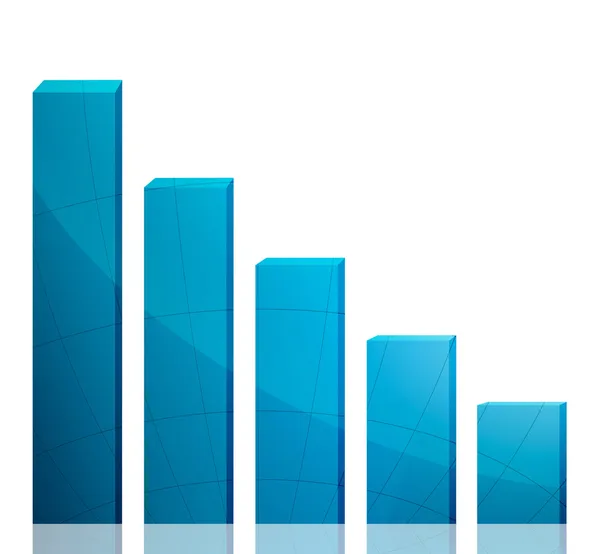 Business graph growth blue arrow — Stock Photo, Image