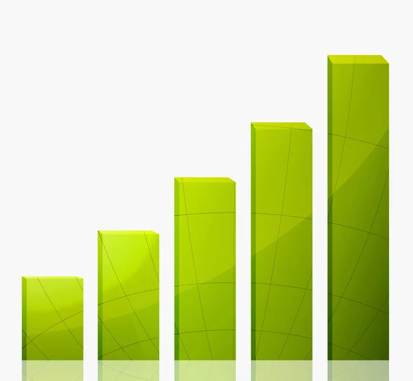 Business graph growth green arrow — Stock Photo, Image