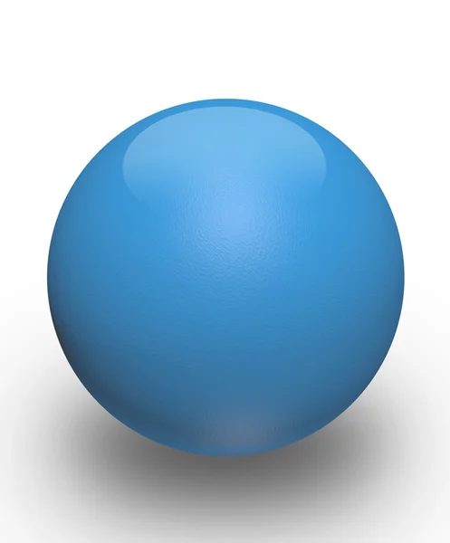 Bola azul 3d aislado sobre fondo blanco — Foto de Stock