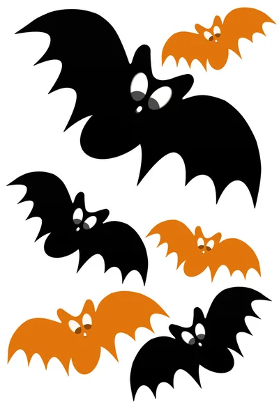 Halloween concept design with black and orange bat — Stock Photo, Image