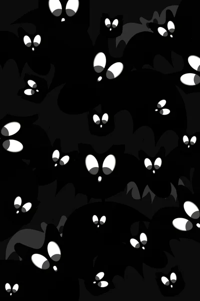 Halloween concept design with bat black eyes — стоковое фото