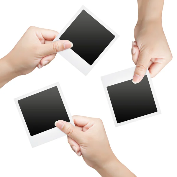 Hand of women and Picture frame — Stock Photo, Image