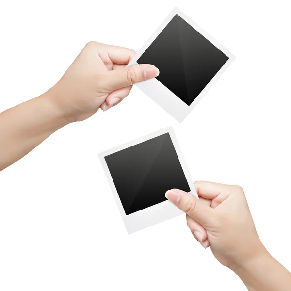 Hand of women and Picture frame — Stock Photo, Image