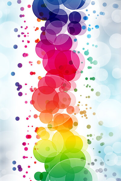 Abstract on a colorful background digital bokeh effect