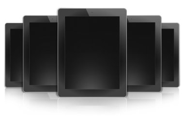 Tasarım tablet pc, siyah arka plan