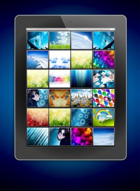 tablet pc, arka plan beyaz izole