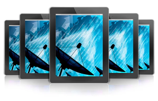 Tablet pc, isolado no fundo branco — Fotografia de Stock