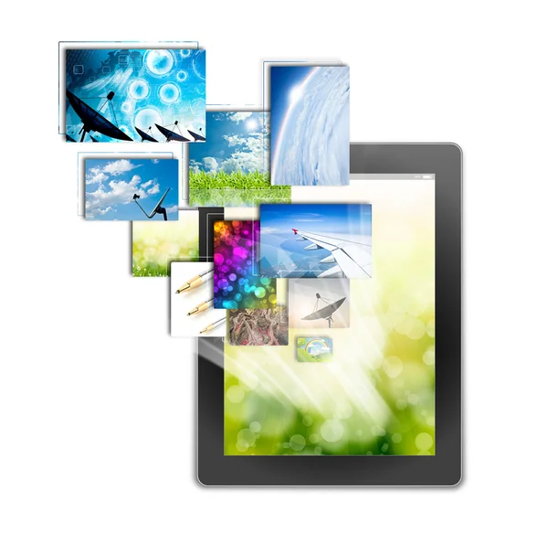 Tablet pc, isolated on background white — Stock Photo, Image