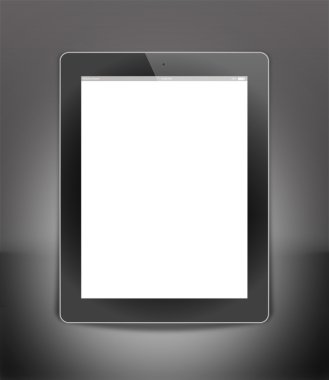 tablet pc, arka plan siyah izole