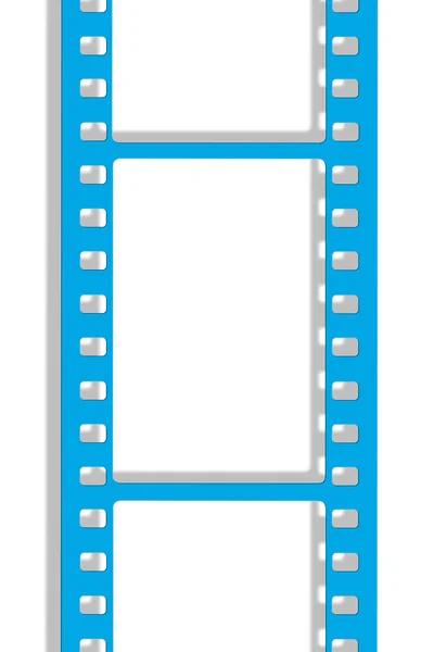 Folha de filme azul no fundo branco — Fotografia de Stock
