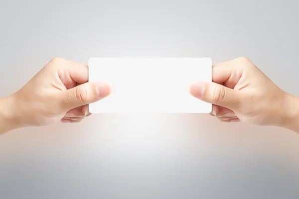 Hand of women holding sale paper label or tag on white backgrou — Stock Photo, Image