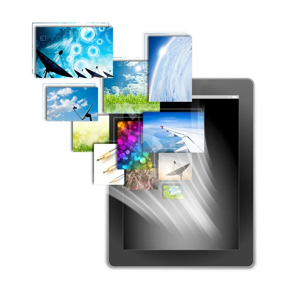 Tablet pc, isolated on background white — Stock Photo, Image