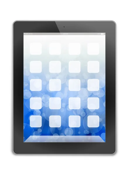 Tablet pc, geïsoleerd op witte achtergrond — Stockfoto