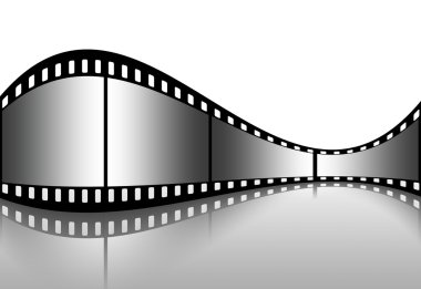 arka plan beyaz kağıda siyah film kavisli