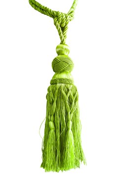 perde Püskül izole beyaz arka plan