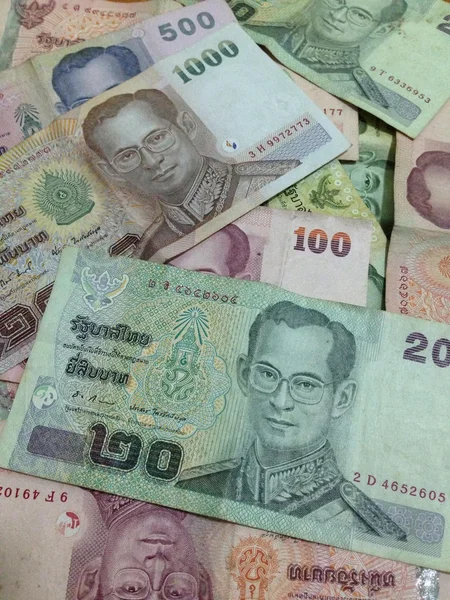 Банкноти банку гроші в Таїланд — стокове фото