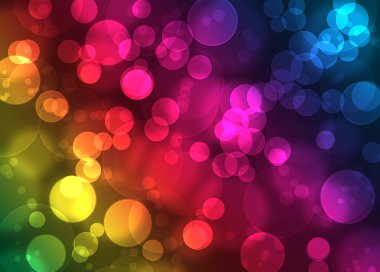 Renkli bir arkaplan dijital bokeh efekti üzerinde soyut