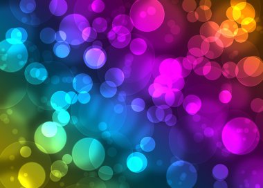 Renkli bir arkaplan dijital bokeh efekti üzerinde soyut