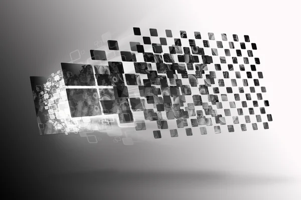 Абстрактный цифровой черный фон со стрелками — стоковое фото