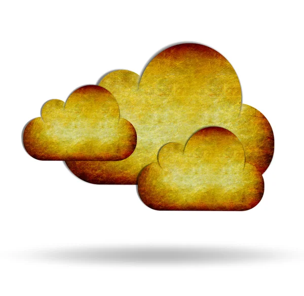 Lucht en de wolken op achtergrond retro bruin — Stockfoto