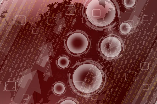 Абстрактный цифровой красный фон со стрелками — стоковое фото