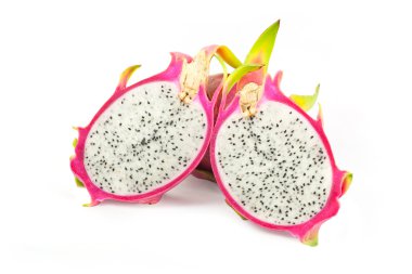 Beyaz arka plan üzerinde izole pembe dragon meyve