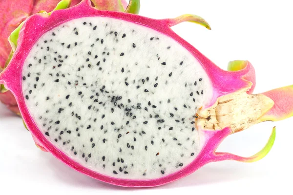 Beyaz arka plan üzerinde izole pembe dragon meyve