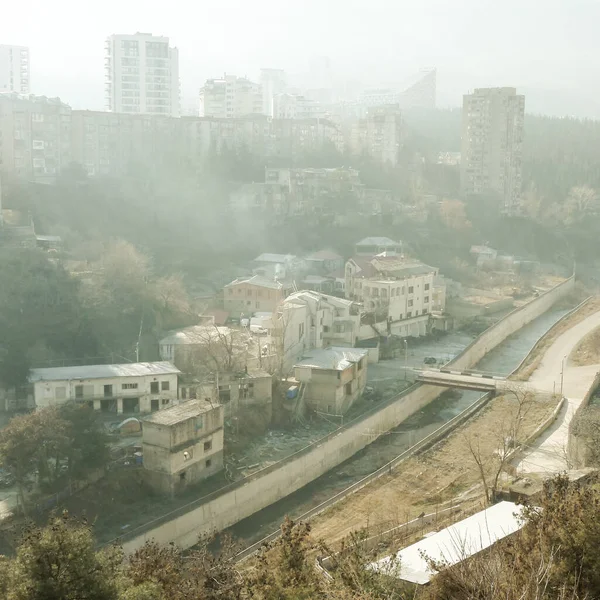 Aerial View Vere River Tbilisi Georgia — Foto Stock