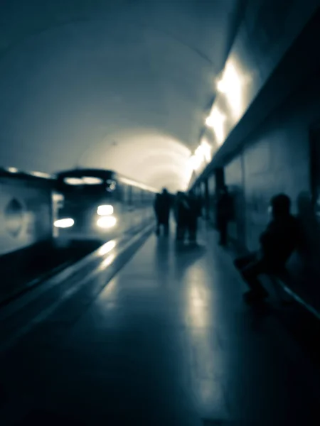 Imagem Desfocada Metrô — Fotografia de Stock