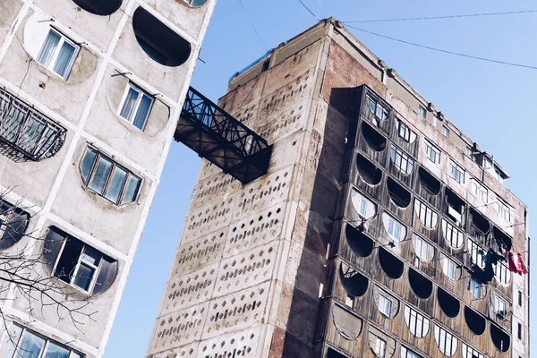 Bult Bloco Multihistória Feio Tempos Soviéticos — Fotografia de Stock