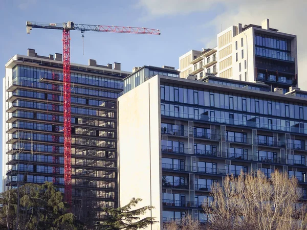 Georgia Tiflis Mart 2022 Tiflis Teki Modern Çok Katlı Konut — Stok fotoğraf