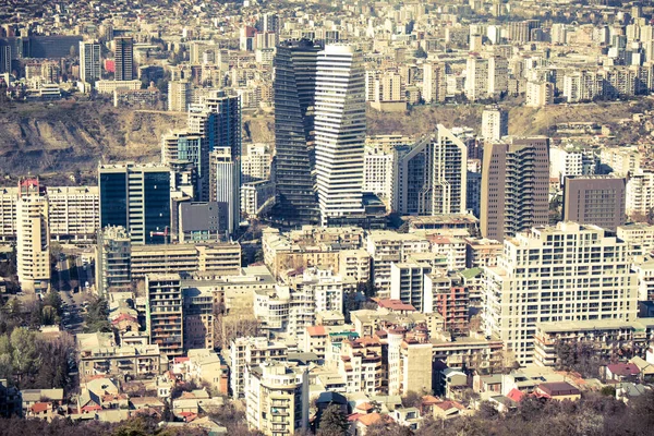 Georgia Tbilisi Abril 2022 Vista Aérea Distrito Central Tbilisi Paisagem — Fotografia de Stock