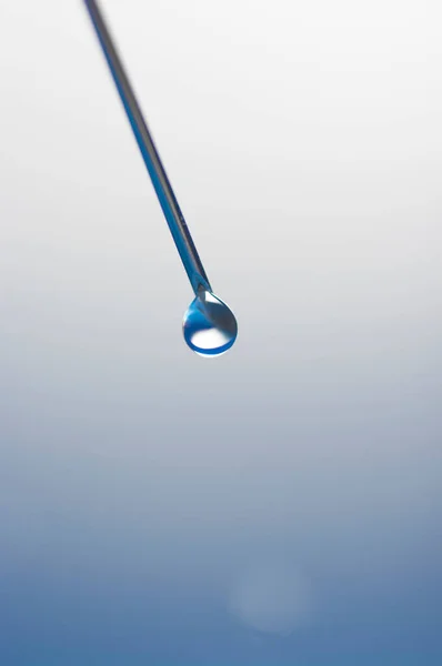 Macro Image Syringe Doplet Needle — Stock Photo, Image