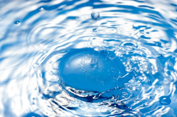 Wazig Abstract Blauw Water Achtergrond Met Rimpelingen Spatten — Stockfoto