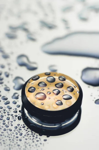 Abstract Golden Shiny Object Droplets Wet Object Close View — Stock Photo, Image