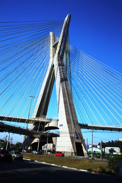 Kabel-blivet överbrygga sao paulo Brasilien — Stockfoto