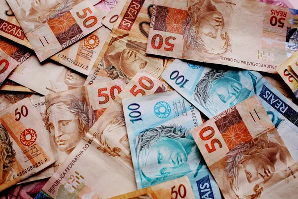 Geld aus Brasilien — Stockfoto