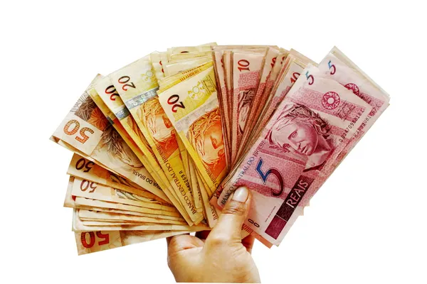Pengar från Brasilien — Stockfoto