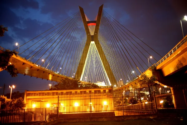 Cable-stayed bridge sao paulo Brazil — Stock Photo, Image