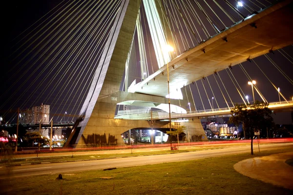 Cable-stayed bridge sao paulo Brazil — Stock Photo, Image