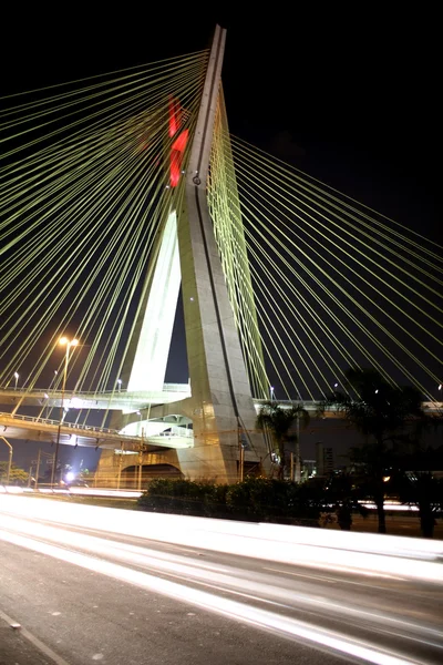 Cable-stayed bridge sao paulo Brazil — Stock Photo, Image